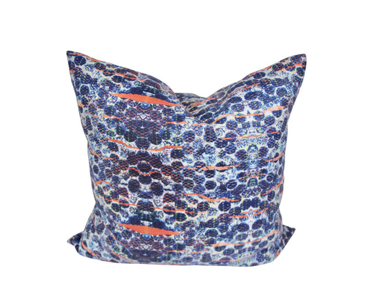 Blue Bubbles Velvet Pillow