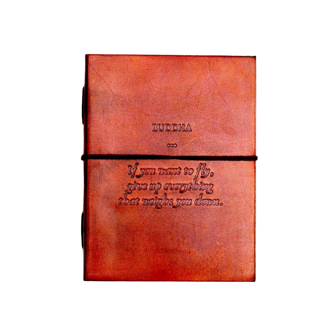 Buddha Quote Leather Journal
