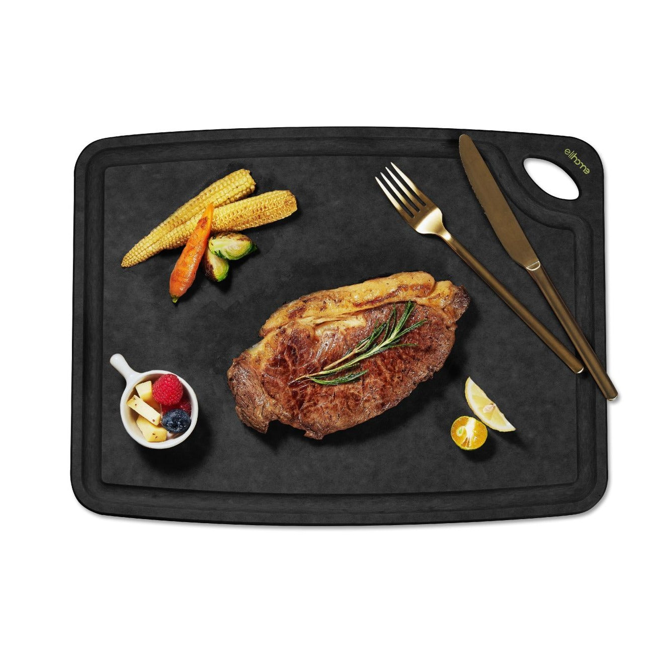 Classic Series 10 x 13 x 1/4 Cutting Board - Medium- Black Color