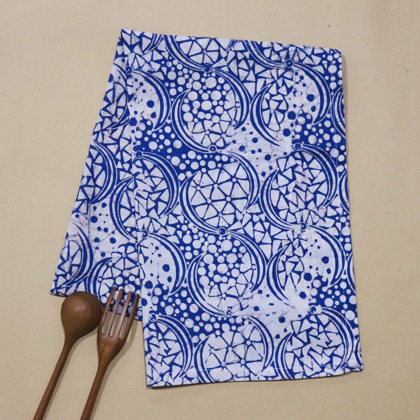 Batik Tea Towel Hand Dyed, Blue Stone, Hand Dyed, 100% Cotton