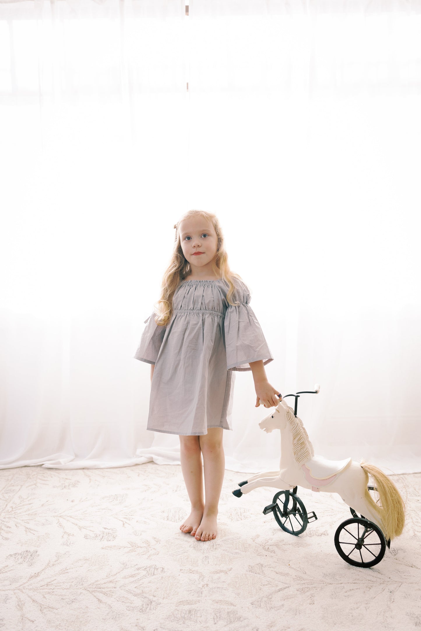 Kennedi Dress-Muted Purple | Bell Sleeve