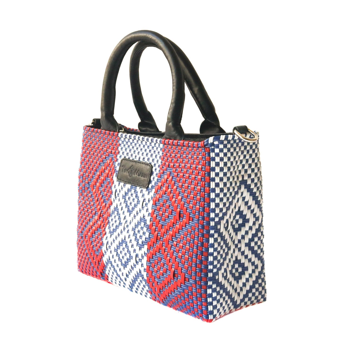 Piruli Small Woven Crossbody with Leather