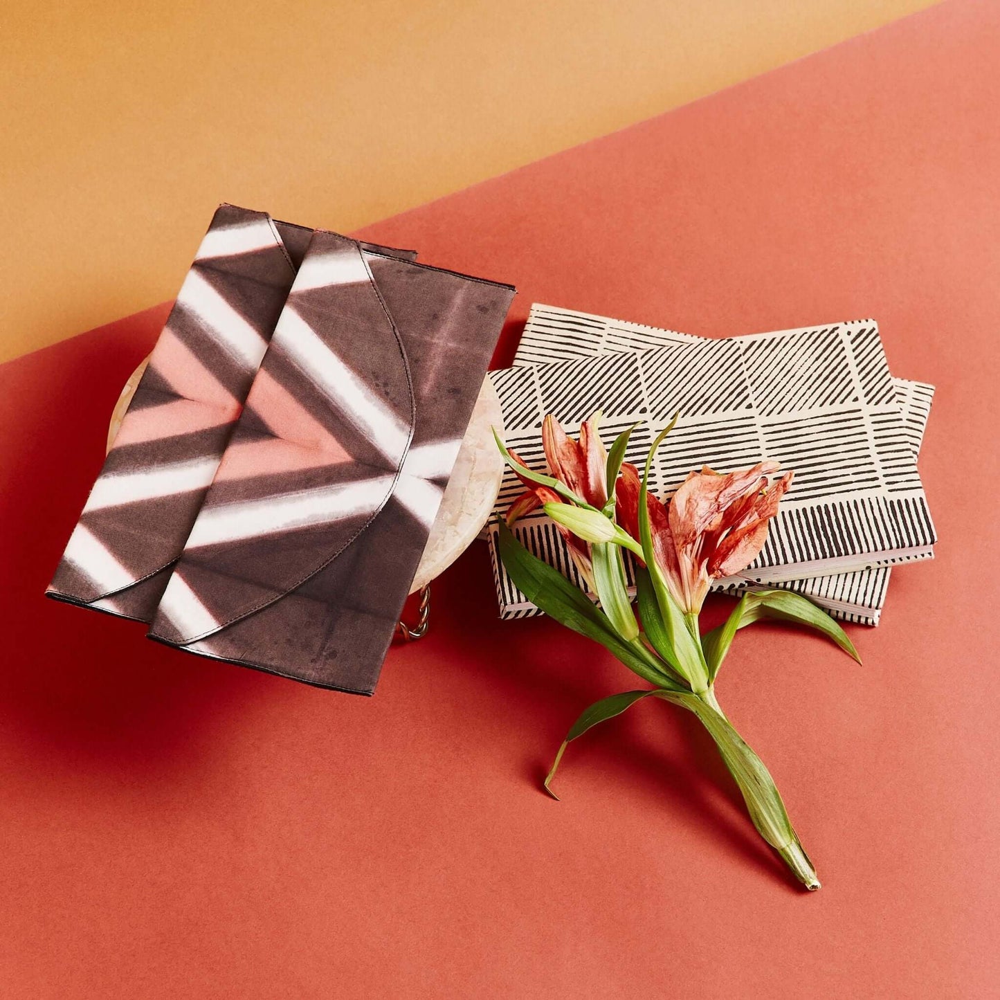 Tisa Cotton Shibori Envelope Pouch
