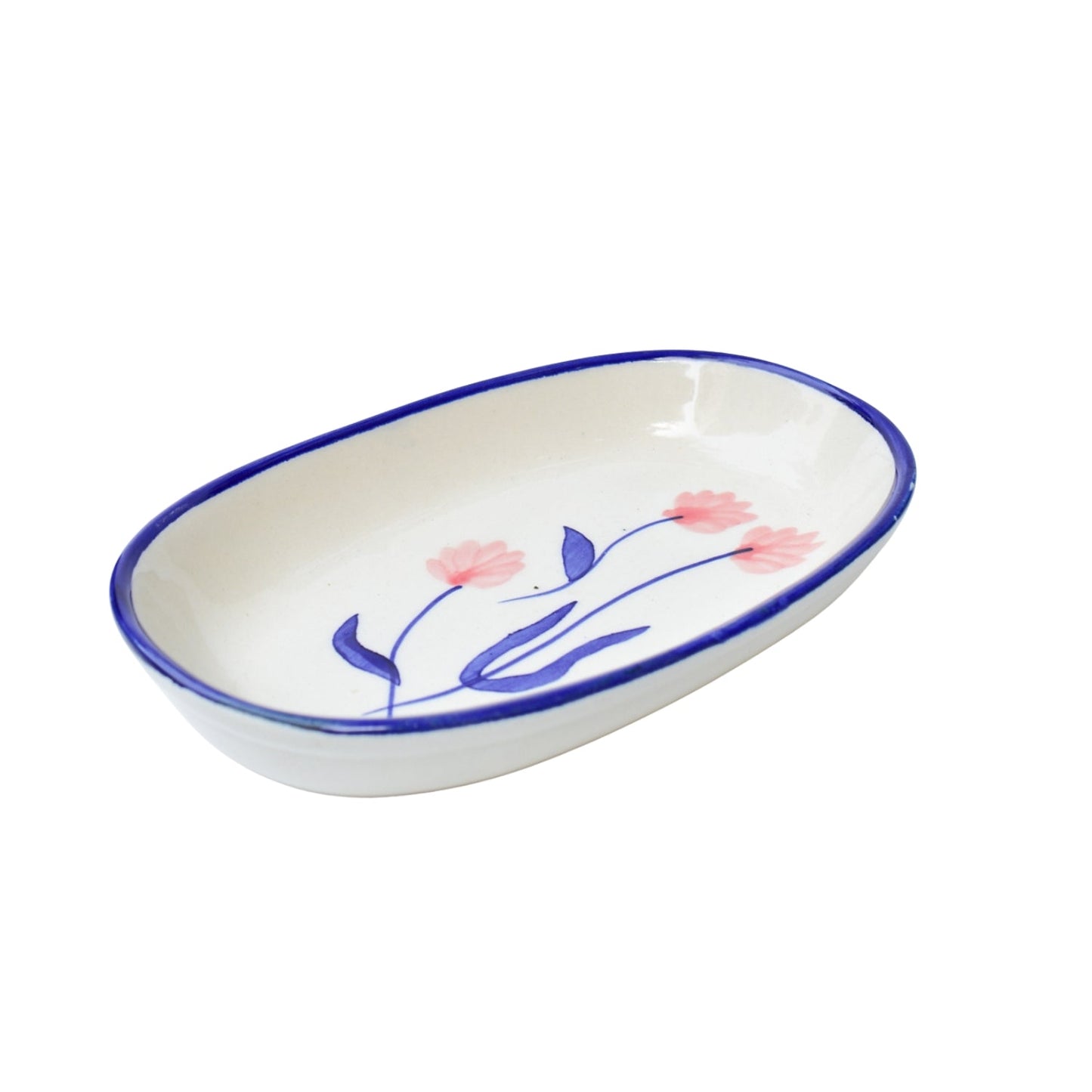 S/2 Handmade Ceramic Serving Bowl - Camellia