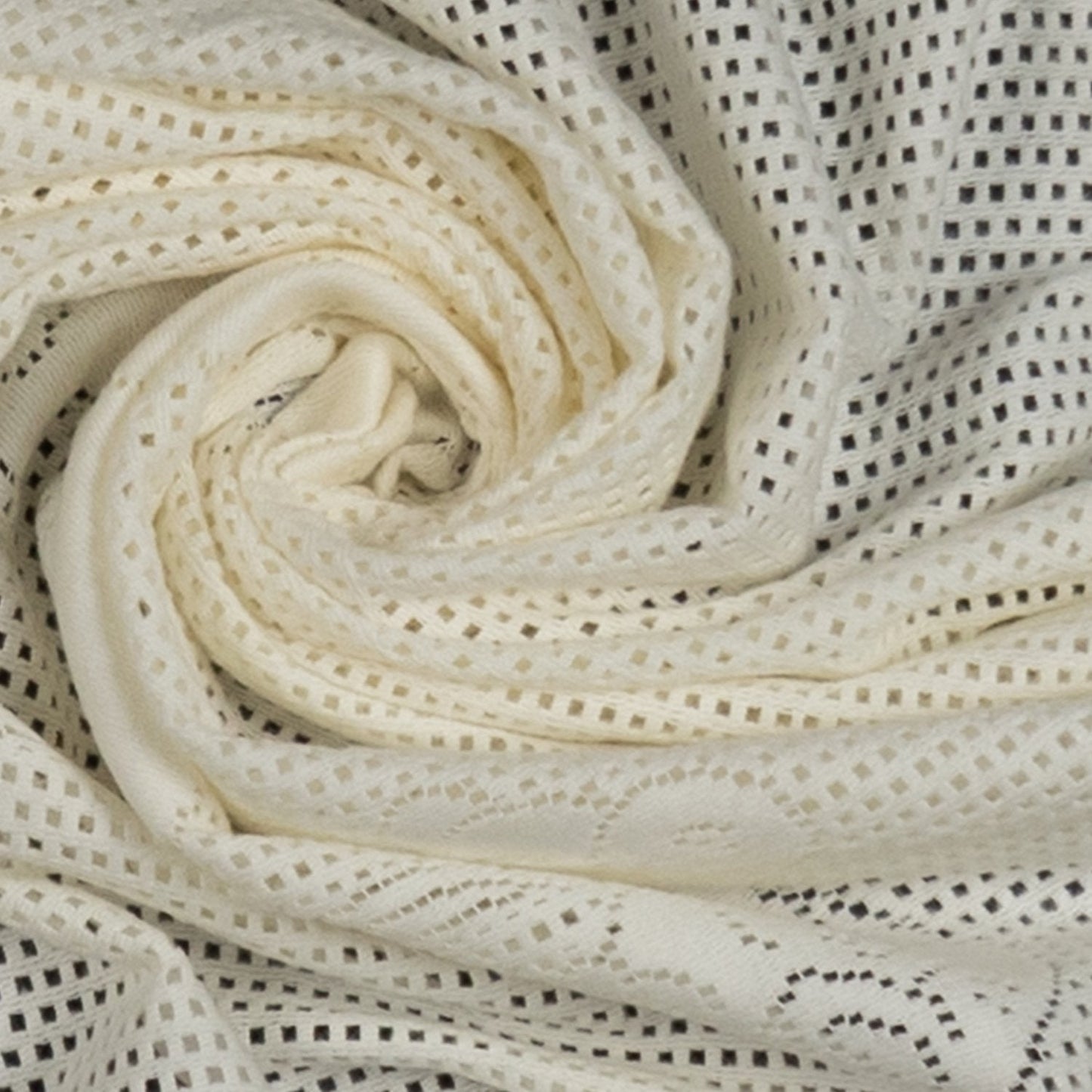 Southampton Home Lace Weave Teddy Bear Baby Blanket ~ Ivory ~