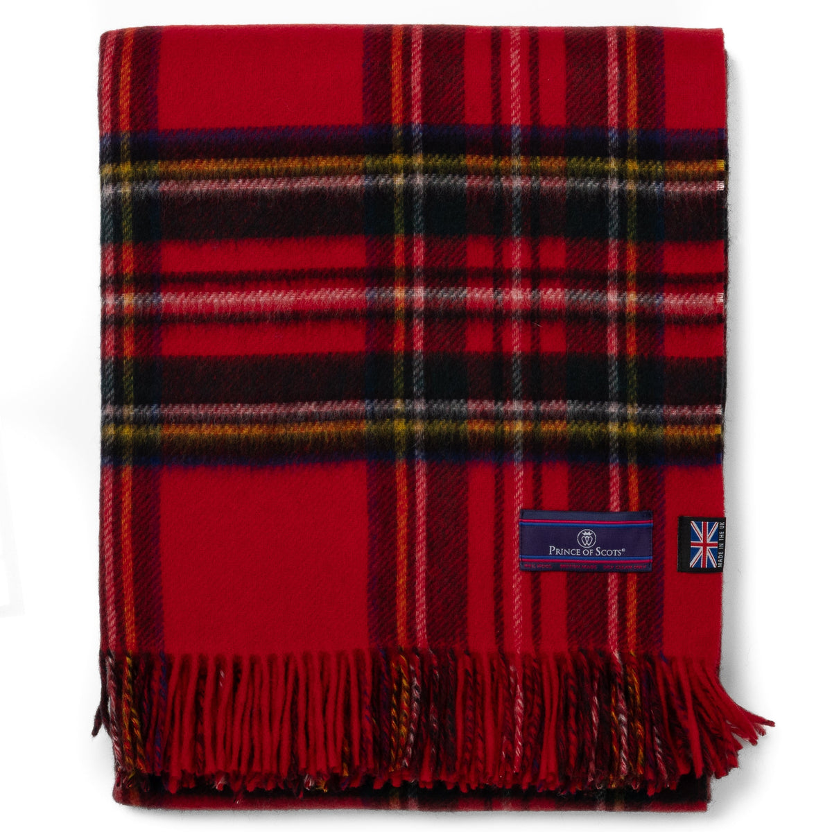 Prince of Scots Double Merino Reversible Throw (Royal Stewart)