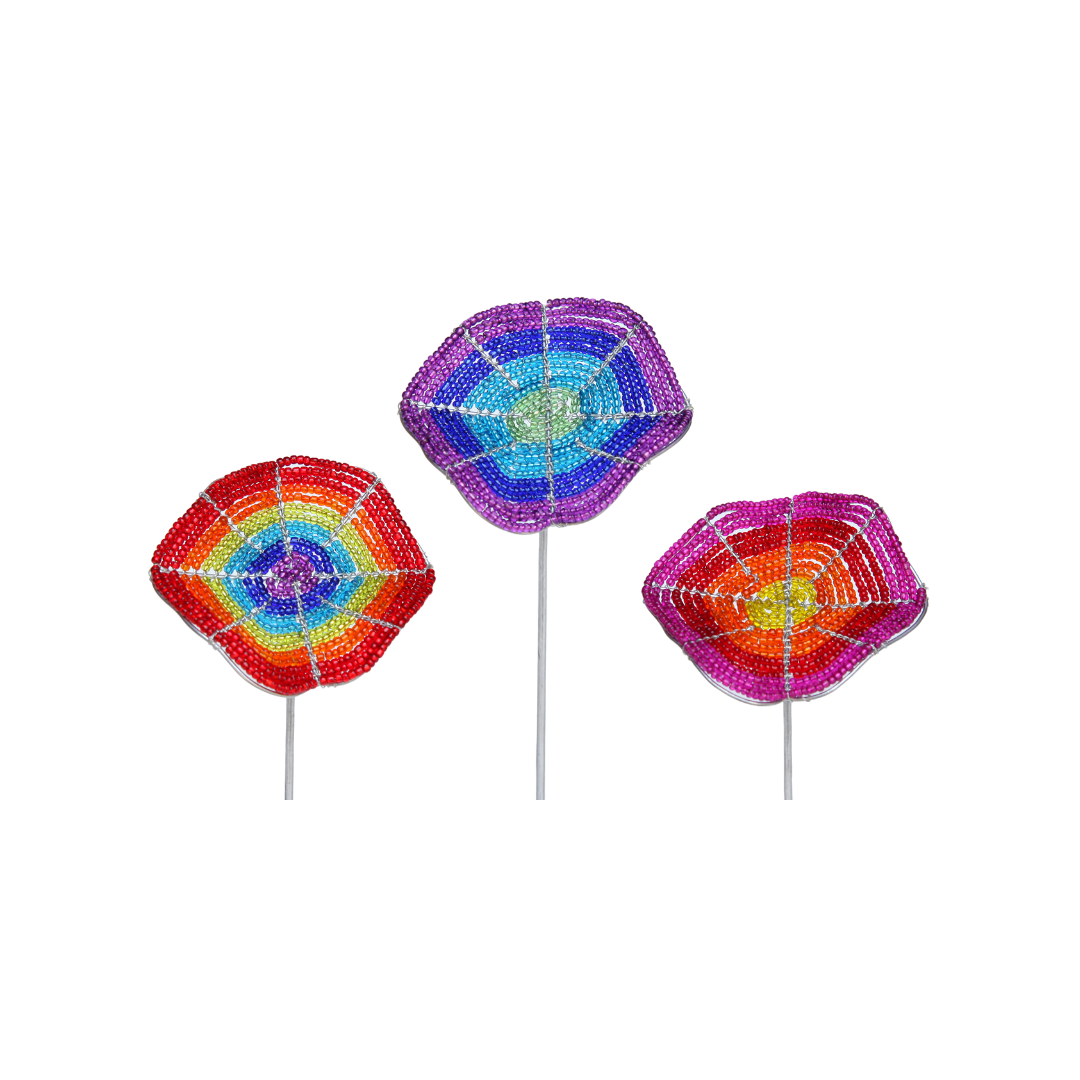 Wavy Flower Pot Stake, Asst (Set of 3)