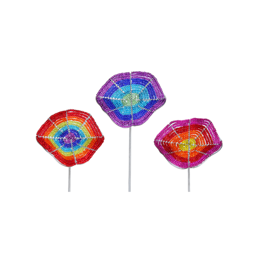 Wavy Flower Pot Stake, Asst (Set of 3)