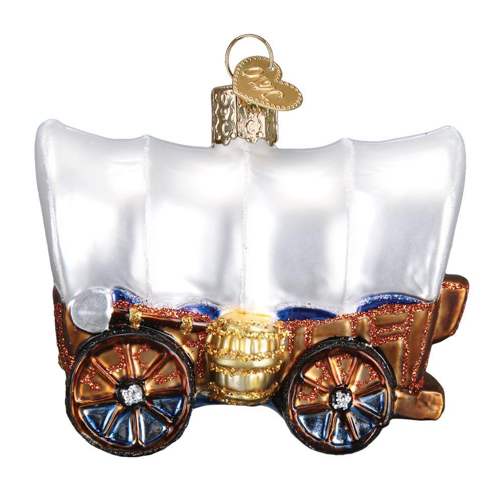 Old West Covered Wagon Ornament (Gift Boxed)
