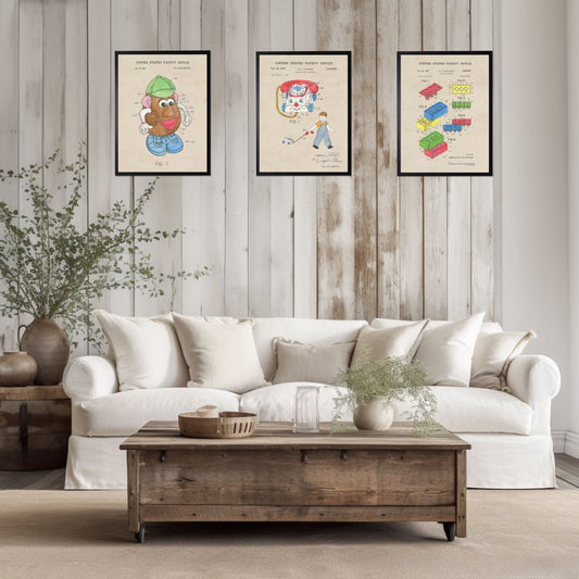 Mr. Potato Head Patent in Black Frame