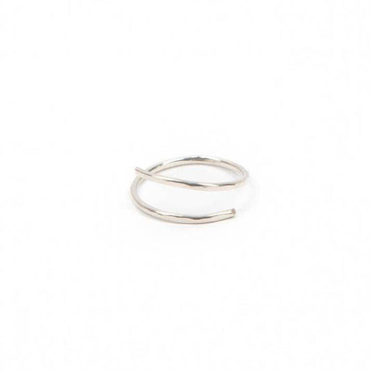 Hand-Hammered Wrap Ring in Sterling Silver