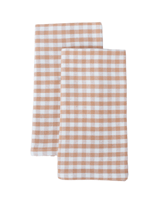 Tan Gingham Napkin | Set of 2