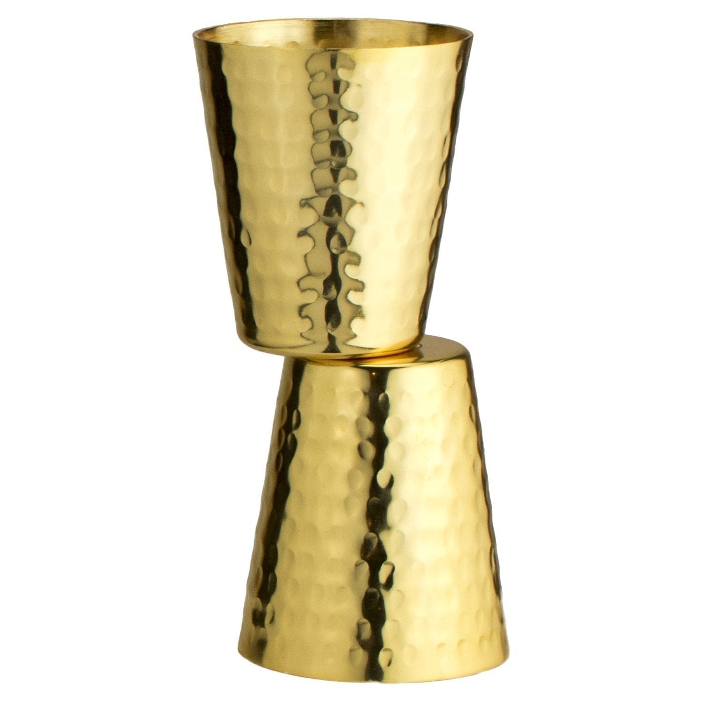S/2 Hammered Copper Shot Glasses w/ 24K Gold-Plate