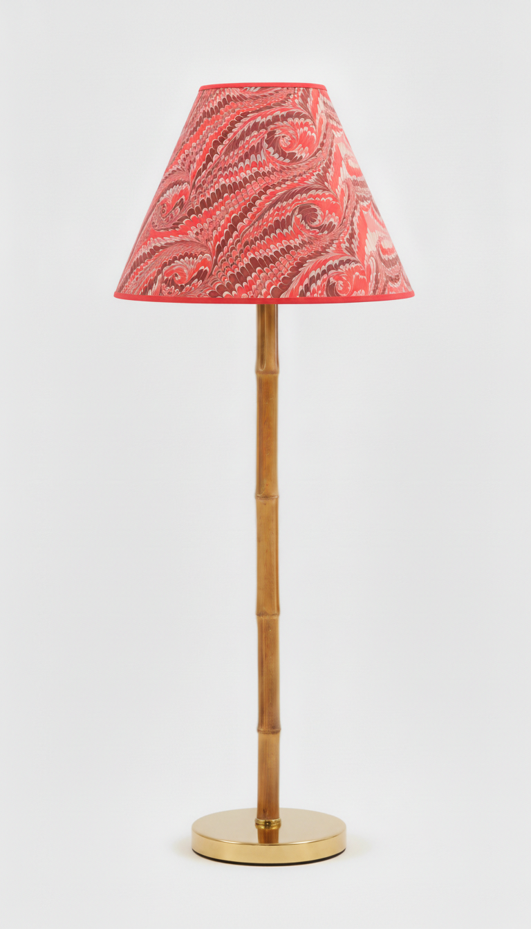 16" Empire Lampshade —  Hand-Marbled