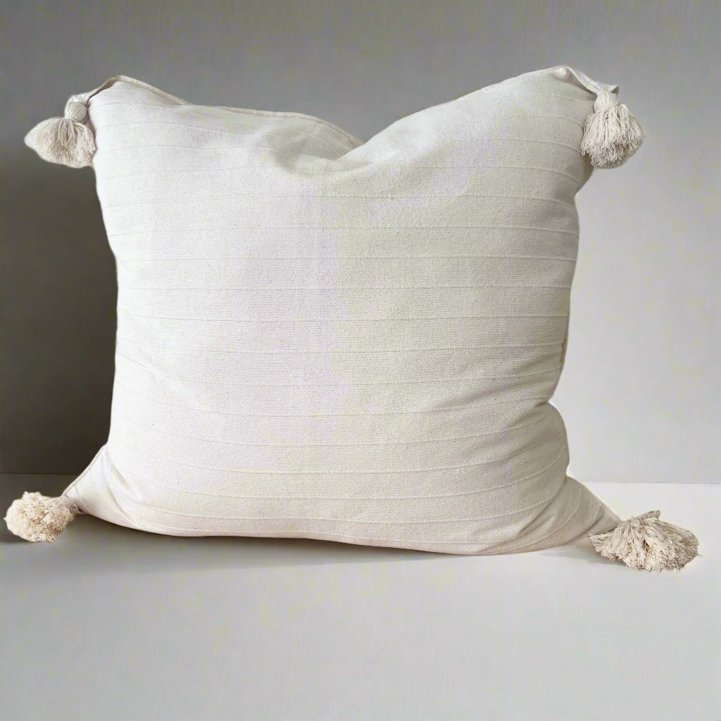 XL Cotton Tassel Pillow № 1