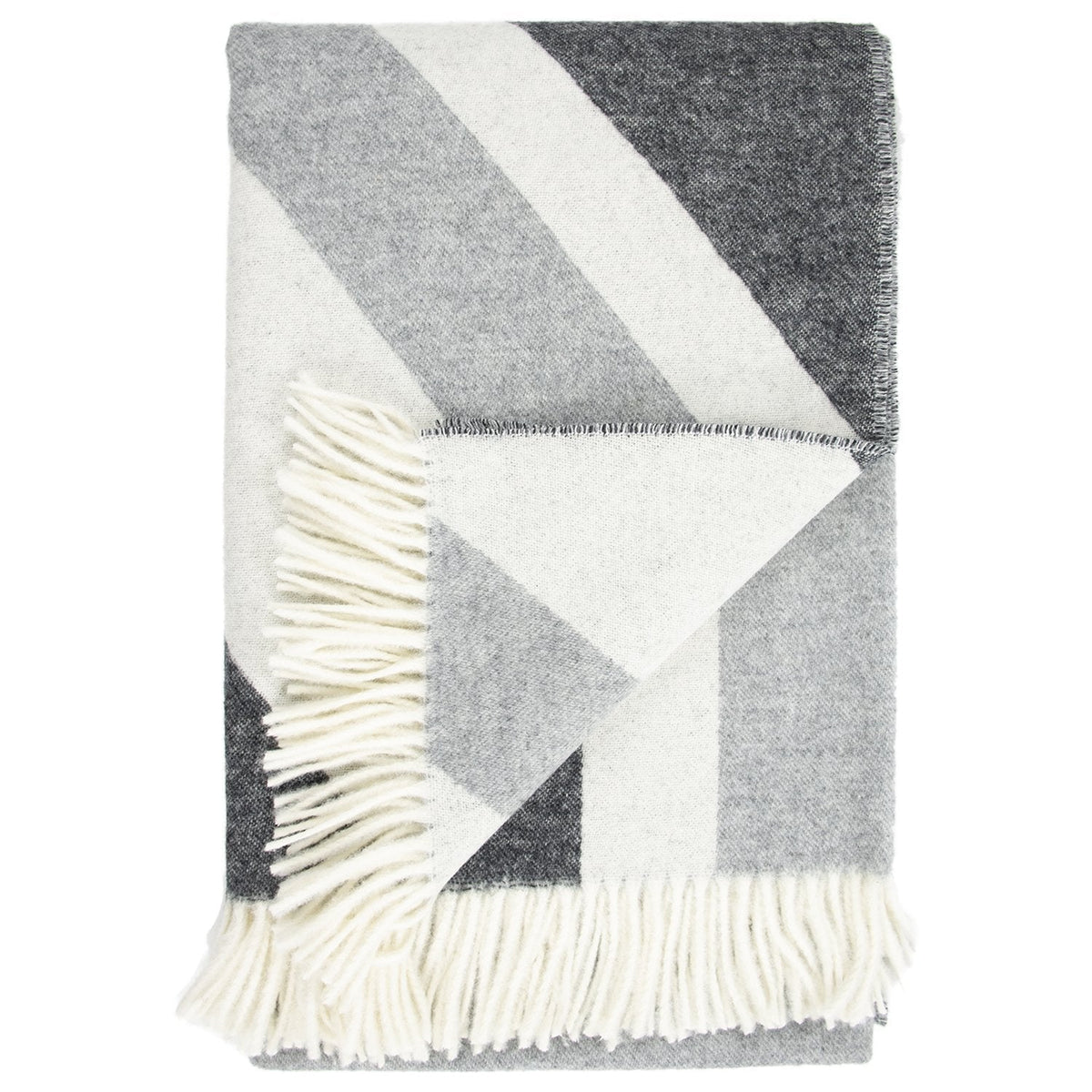 Prince of Scots Monochromatic Union Jack Merino Wool Throw