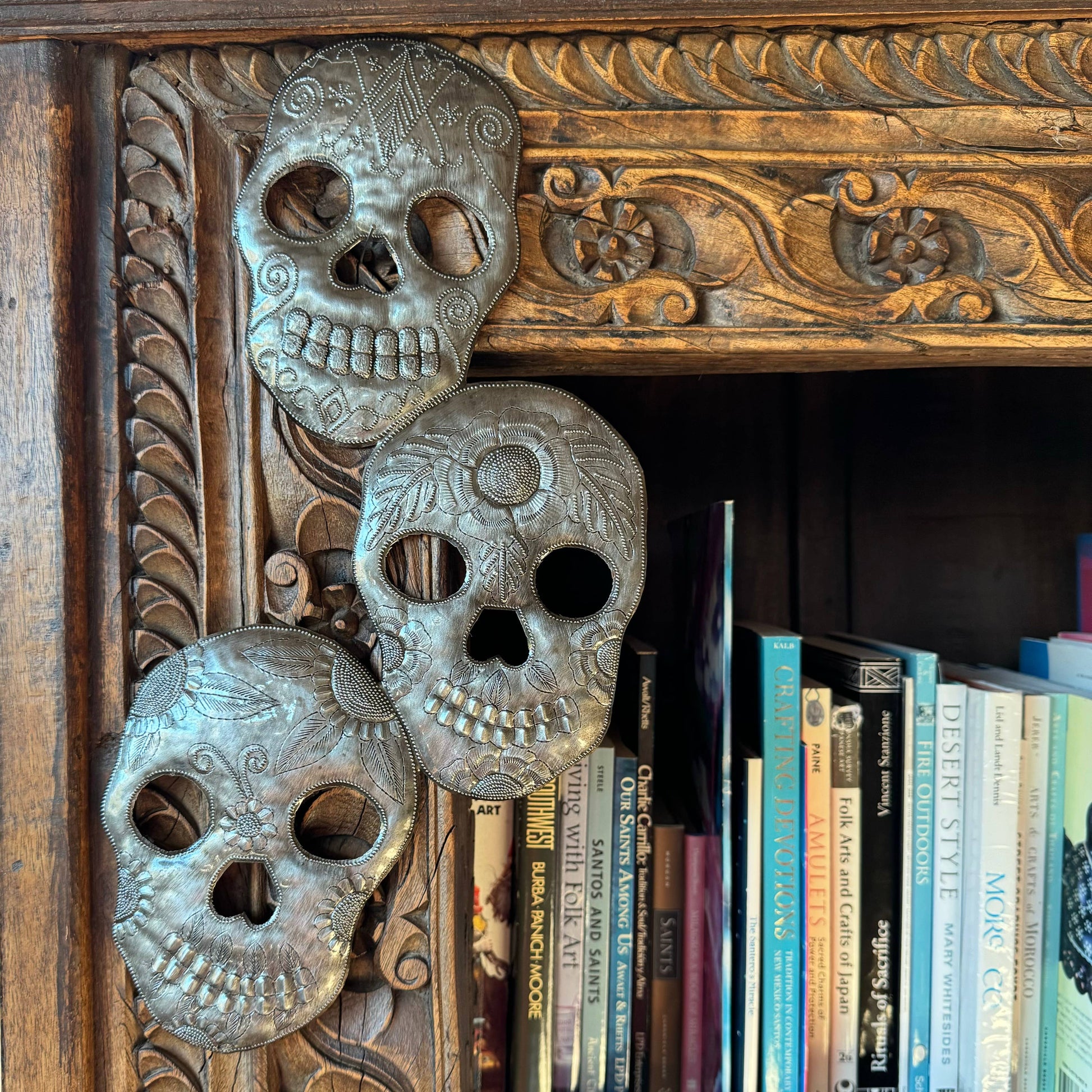 Skull, Day of the Dead, Halloween Decor, Fair Trade Handmade