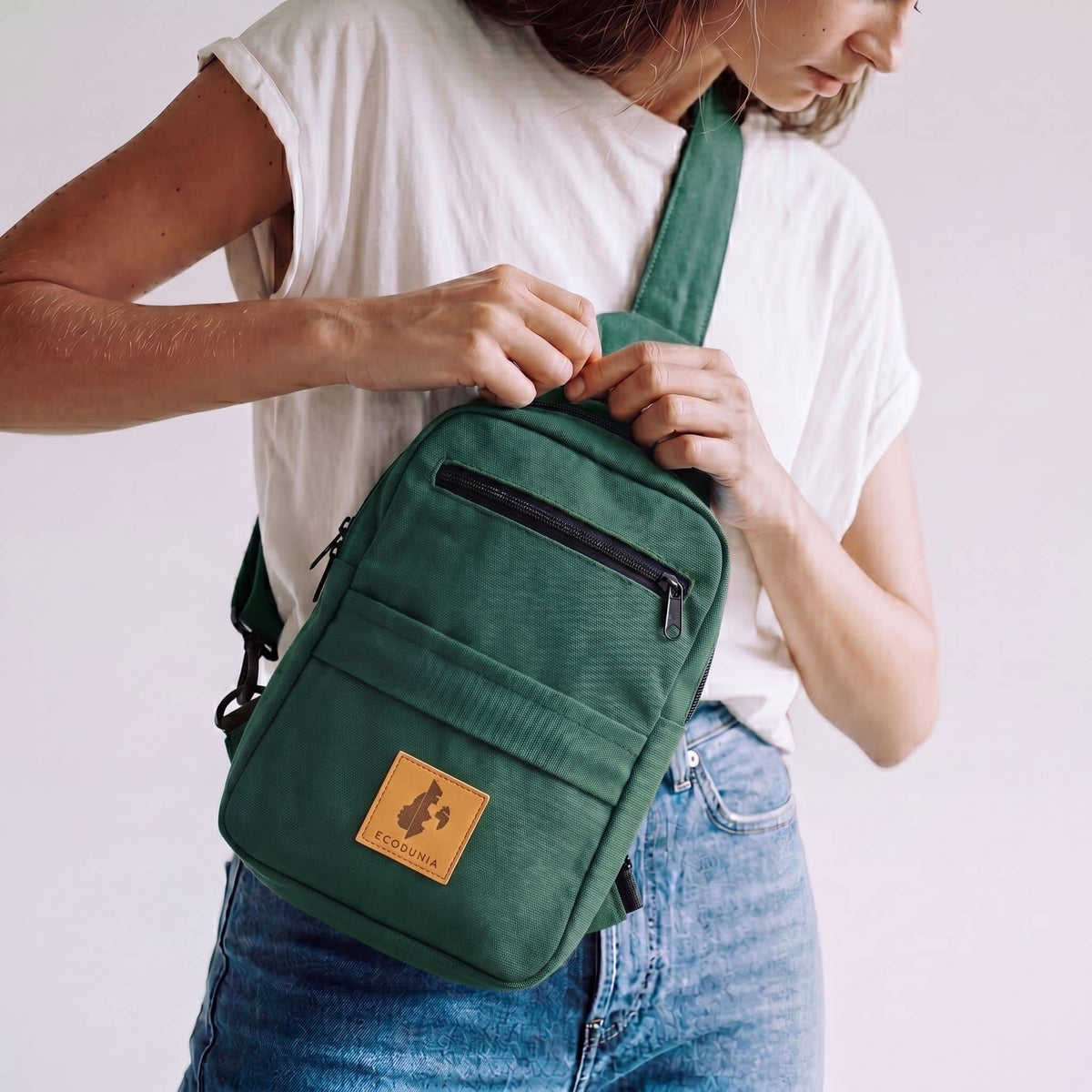 Canvas Crossbody Sling Bag for Men | Umoja Large Sling Bag for Women