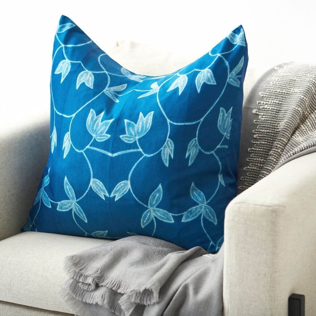 Folio Handcrafted Shibori Mulberry Silk Pillow