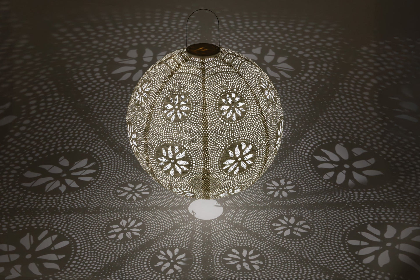 Stella Luxe Globe Boho Pearl 18" LED Lantern (Battery Powered)