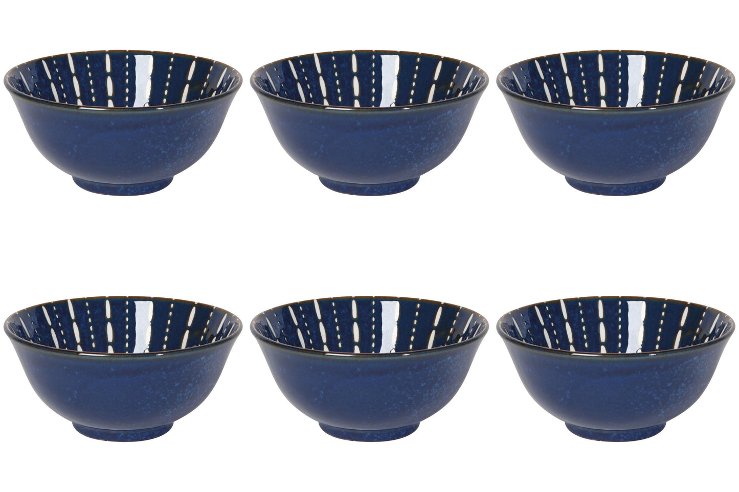 Set of 6 Pulse Stamped Bowl 6 inch
