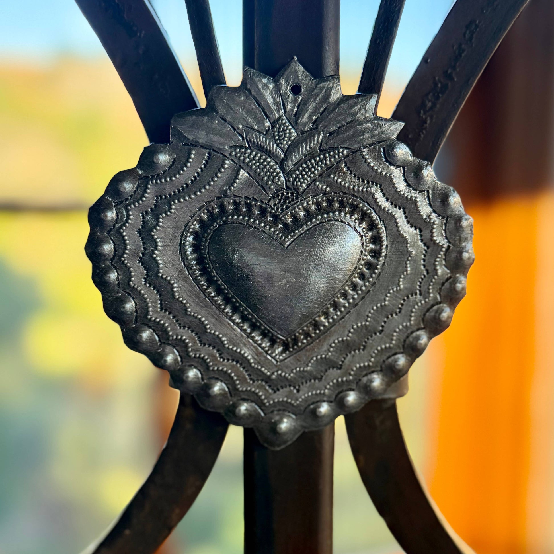 Haitian Metal Heart Wall Decor Handmade Fair Trade Folk Art