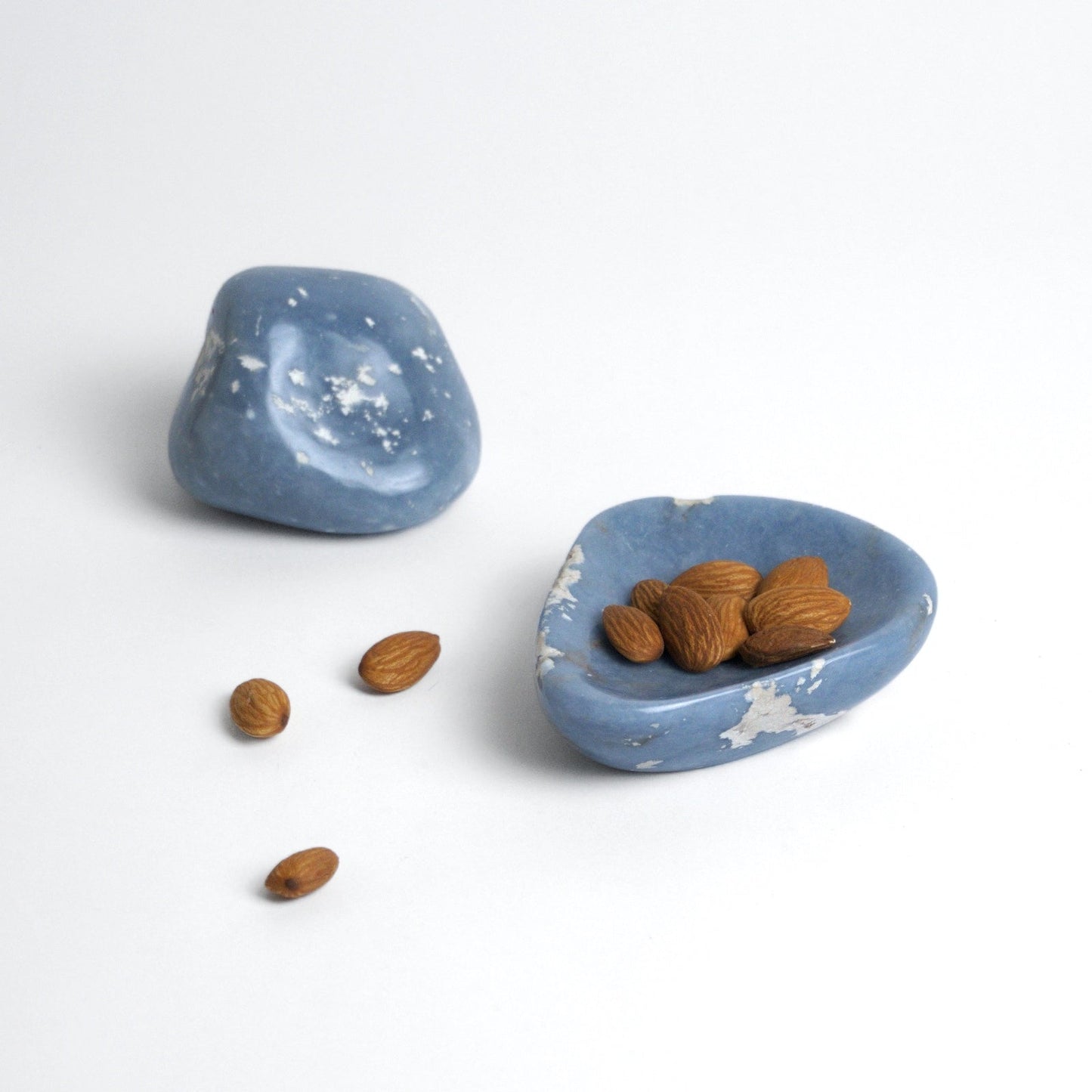 Blue Angelite Gemstone Catchall | Handcrafted Jewelry Dish | DAR Proyectos