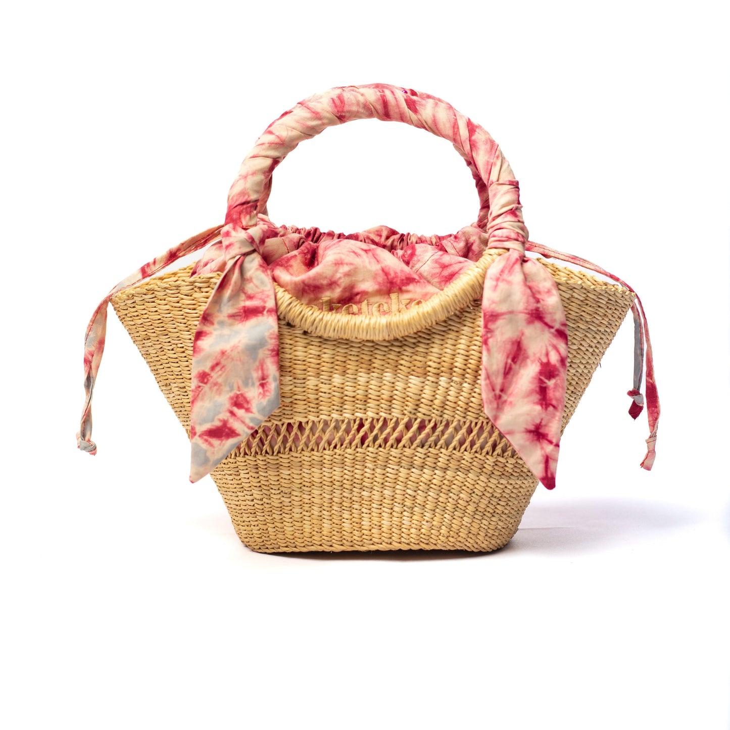 Butterfly Bag Small - Light Grey and Red Lining