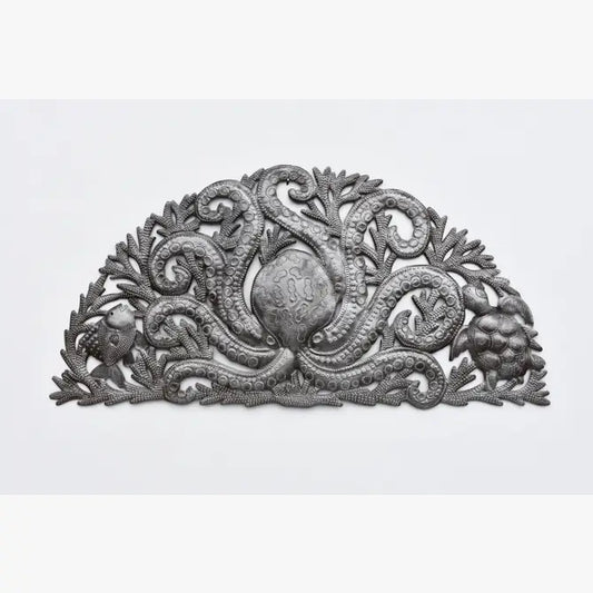Sea life and Octopus Arch, Handmade Wall Decor 22"x11" 