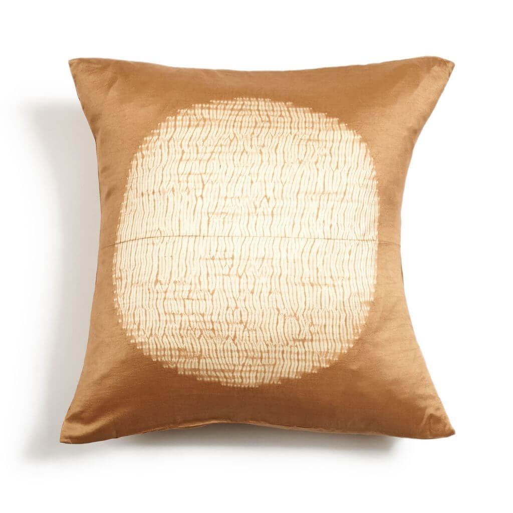Shunya Handcrafted Shibori Print Mulberry Silk Pillow