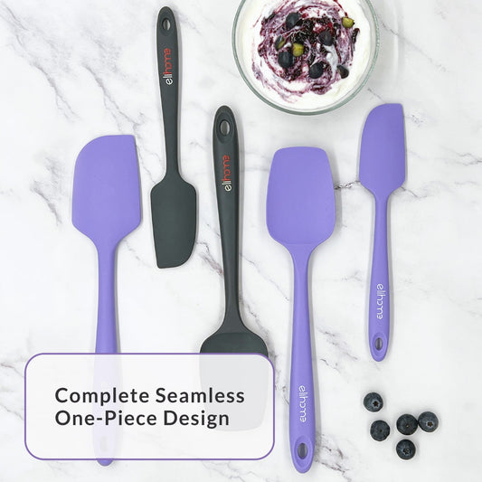 3 Piece Silicone Spatula Set - Purple
