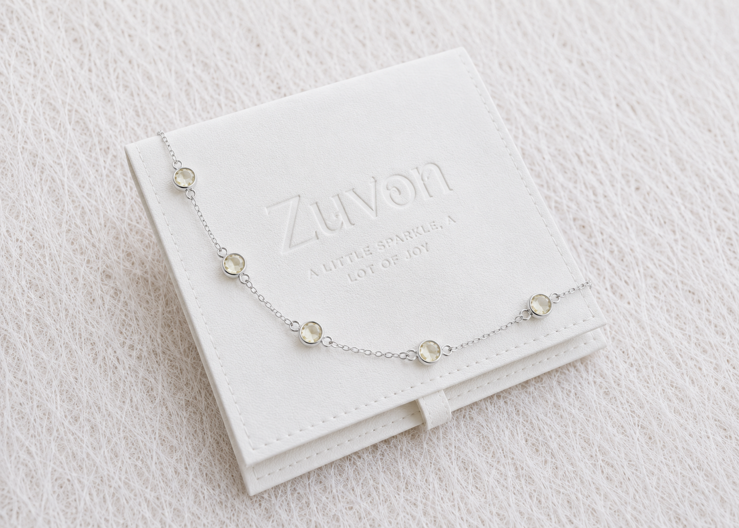 April Birthstone Bracelet — Crystal