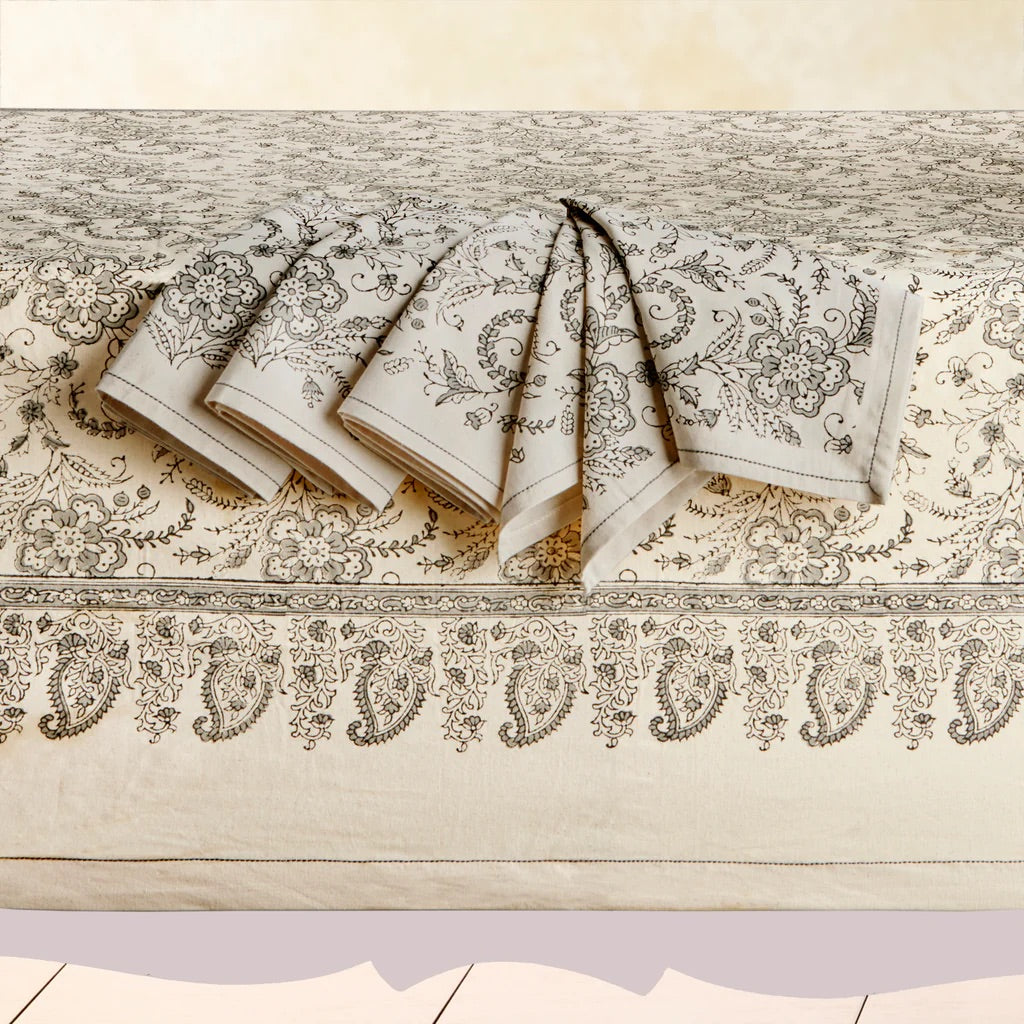Hand Block Printed Cotton Tablecloth | Kora Cotton | Fair Trade | BREAZEALE
