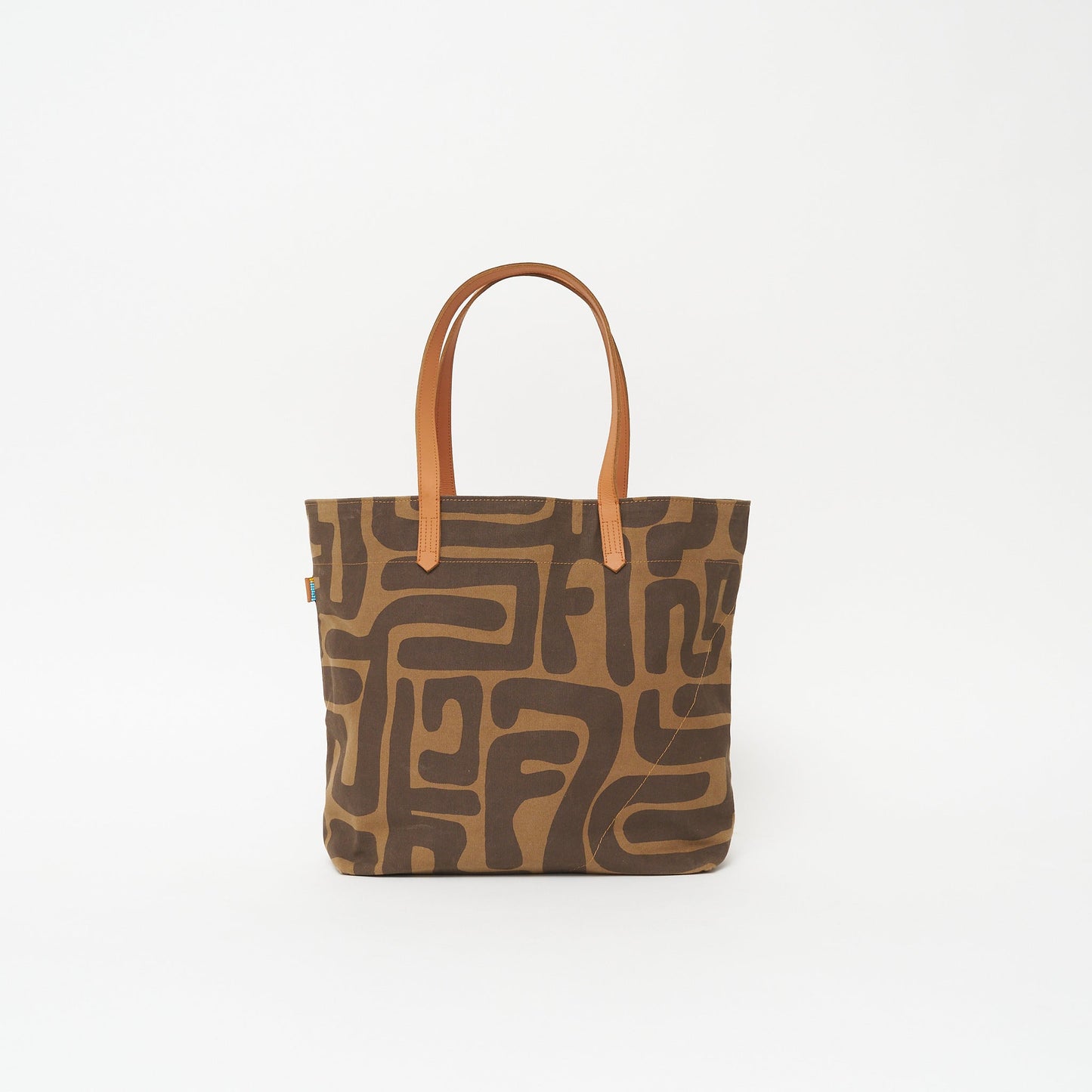 Go To Tote - Mocha Kuba with Red Beaded Heart