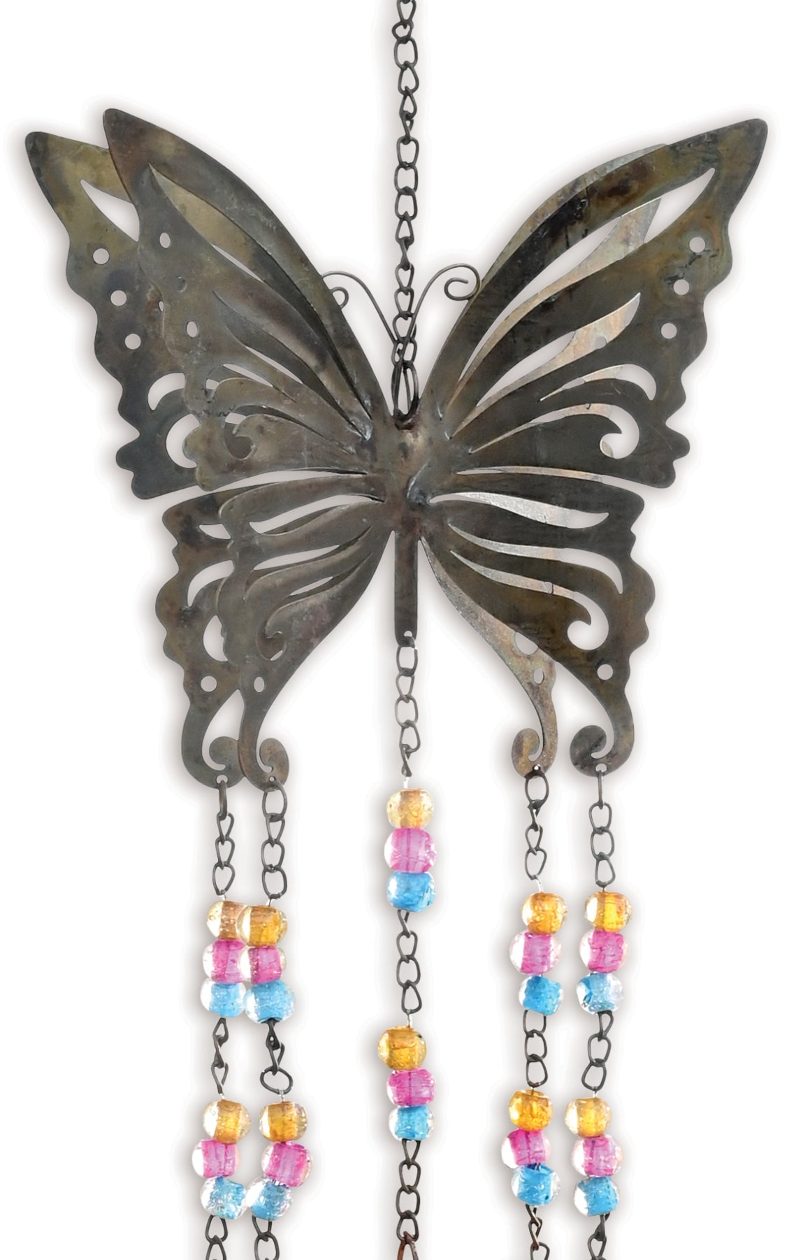 Decorative Sangeet Butterfly Bell, Patina & Copper