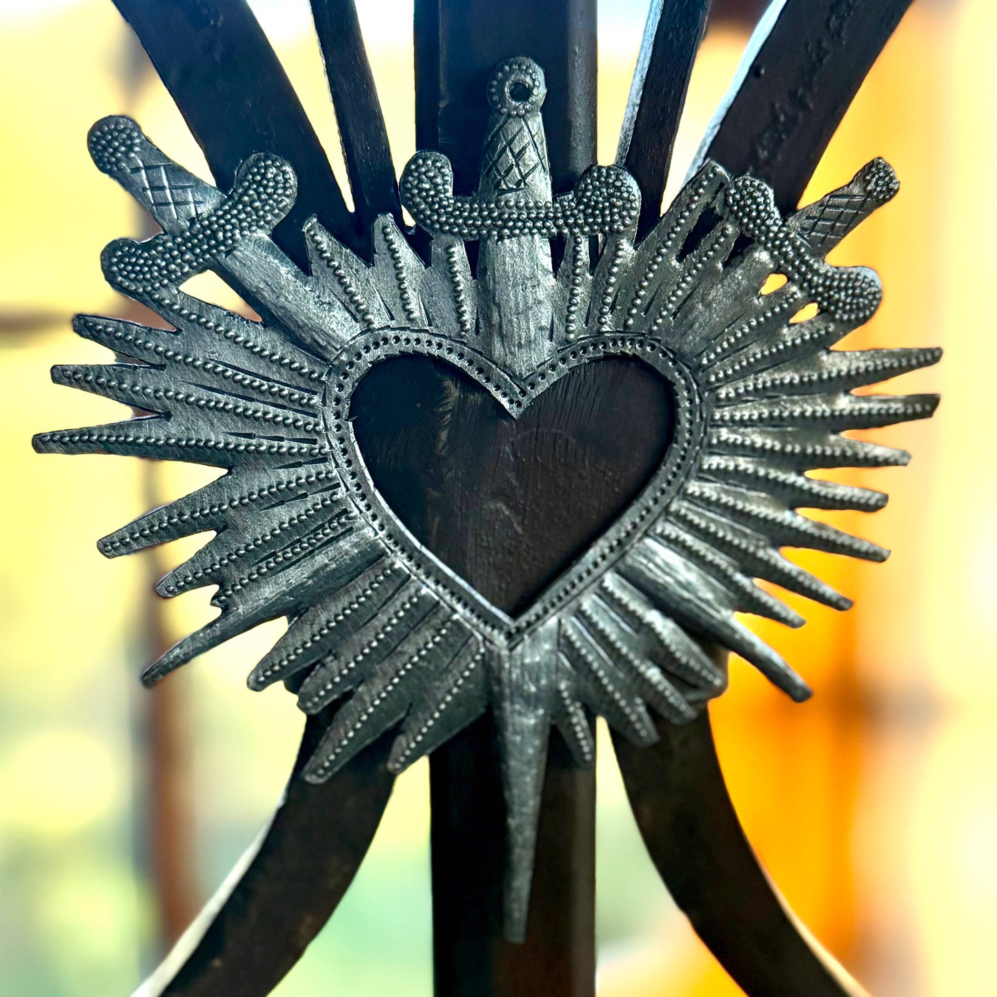 Haiti Sacred Heart Wall Art Crossed Swords Fair Trade Metal