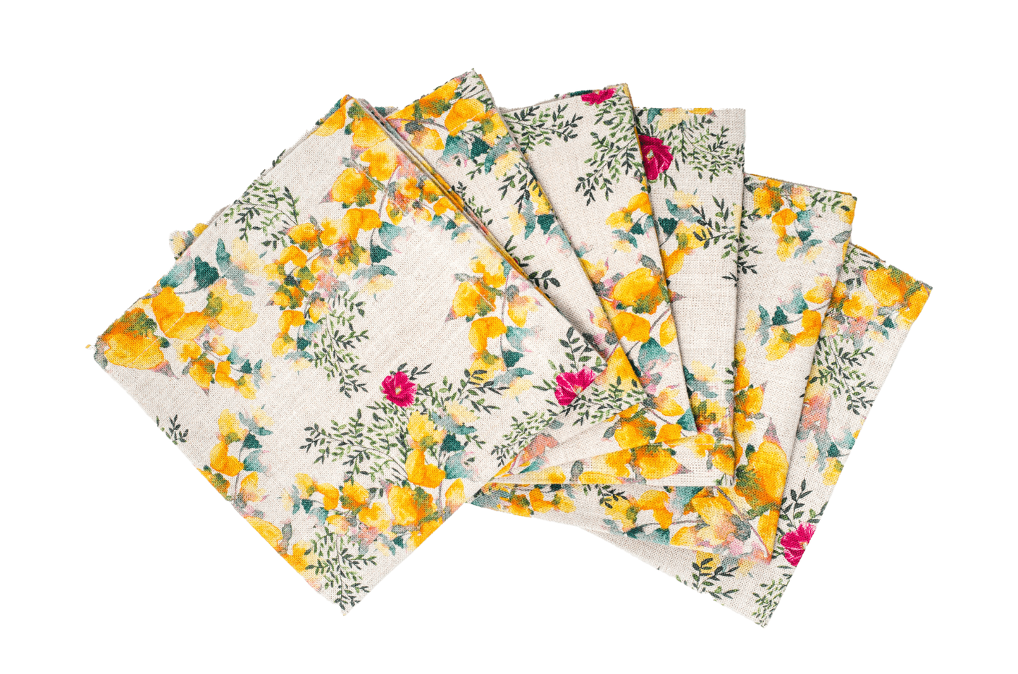 6 Organic Linen Napkins in Saint Valentine