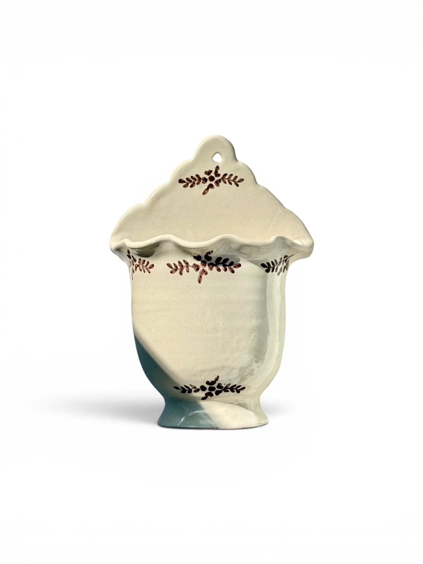 Hand-painted Margot Wall Vase, Brown