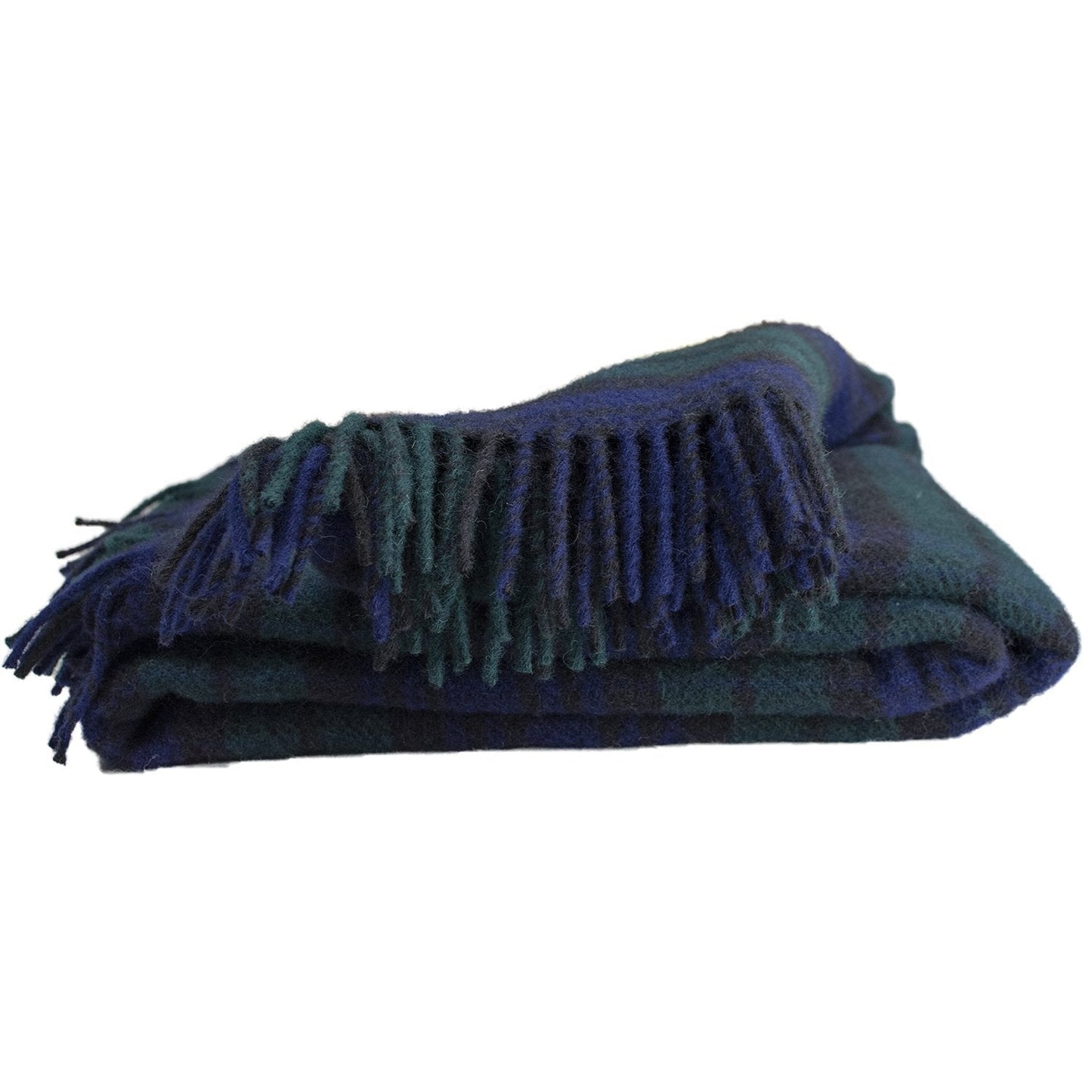 Highland Tweeds Pure New Wool Fluffy Throw - Black Watch