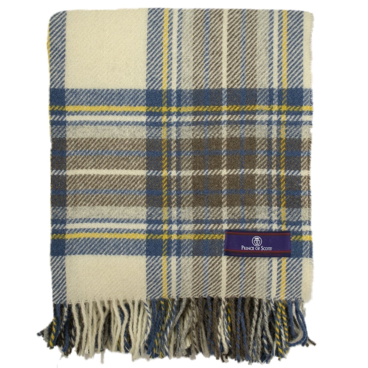 Highland Tweeds Pure New Wool Throw (Muted Blue Stewart)