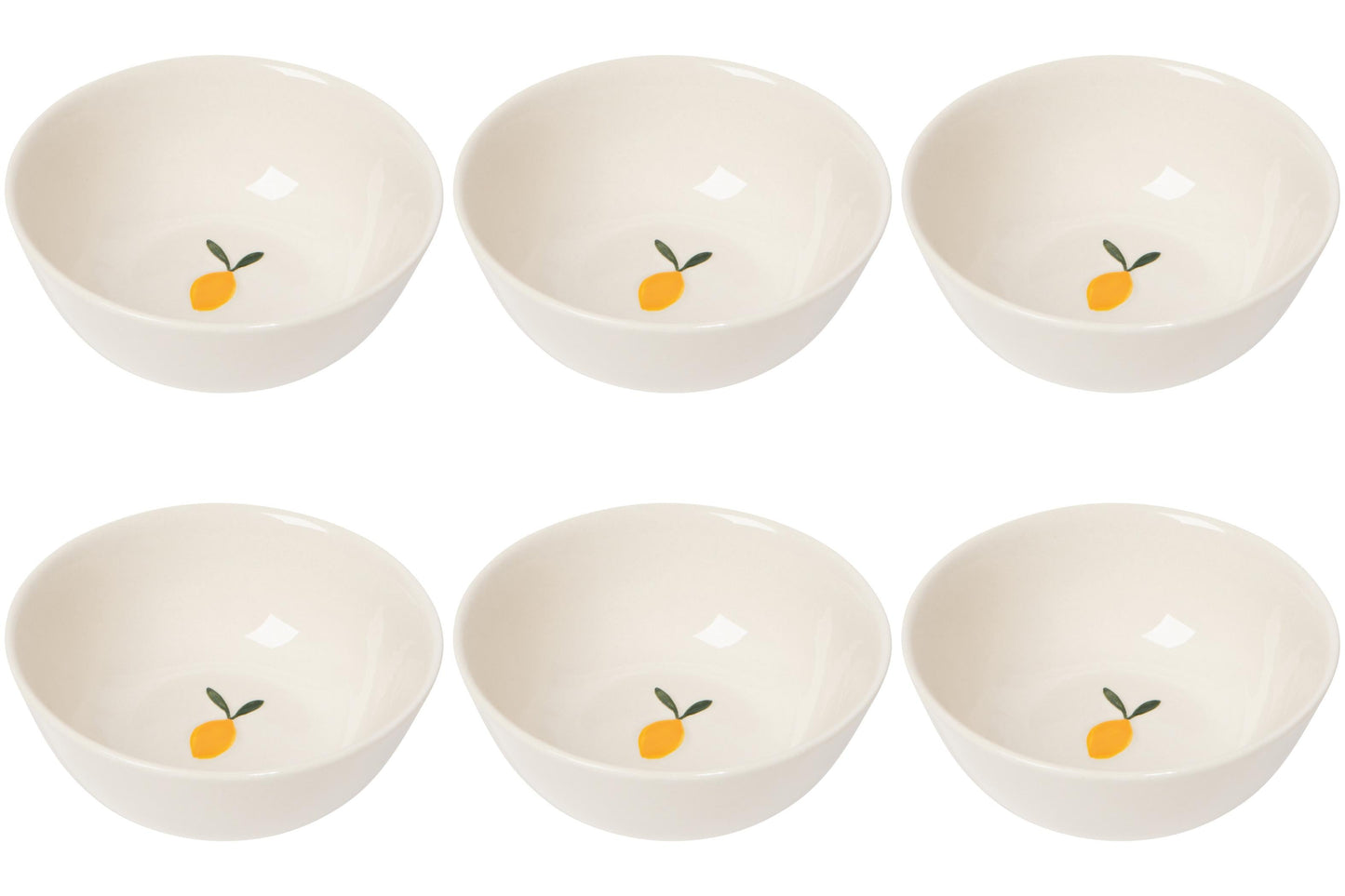 Set of 6 Bowl Petite Motif Lemon
