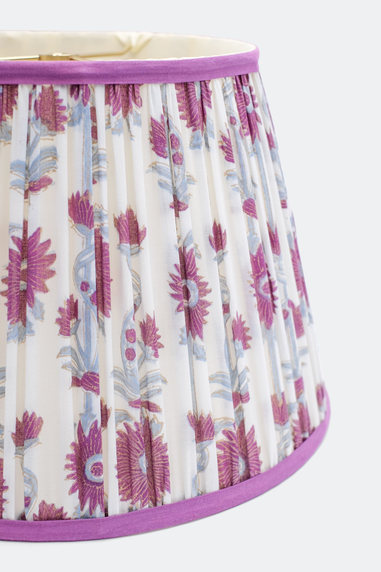 14” Pleated Empire Lampshade — Blockprint