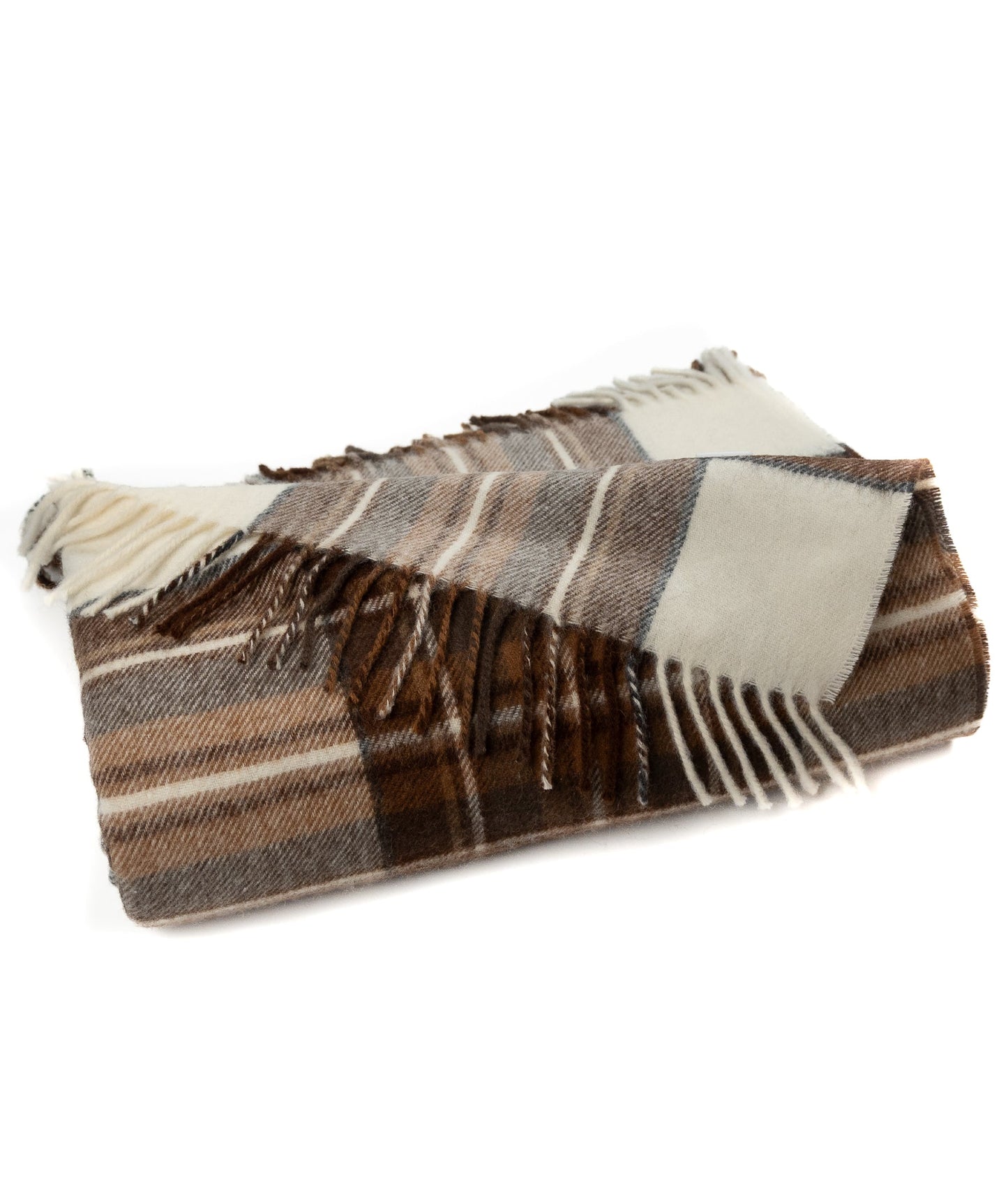 Prince of Scots Merino Wool Throw - Natural Dress Stewart
