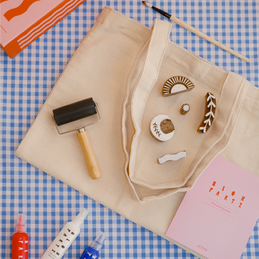 Block Printing Kit - Cosmic Print Tote Bag