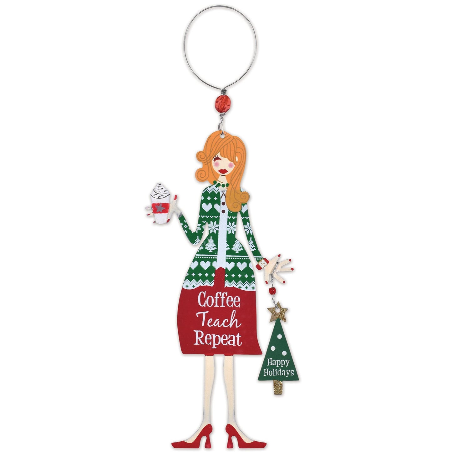 Caffeinated Educators: Teachers Ornaments - Set of 4