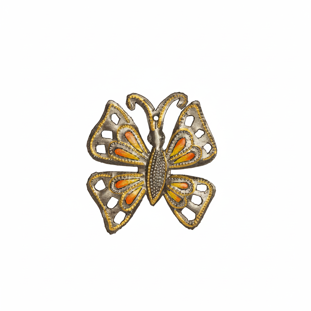 Orange Butterfly Ornament