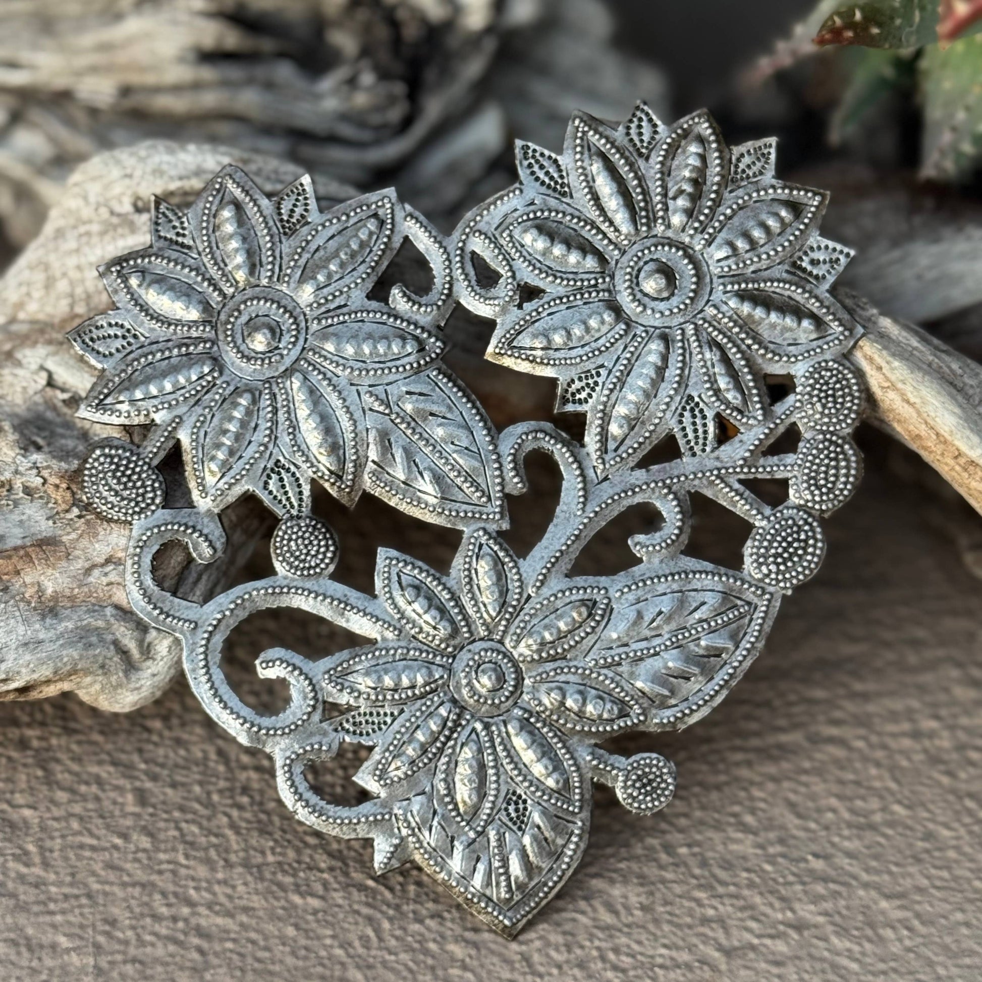 Garden Heart – Handmade Recycled Metal Heart from Haiti