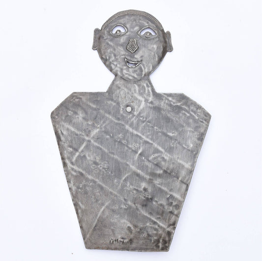 Whimsical Haitian Metal Jewelry Stand – Handmade Figure