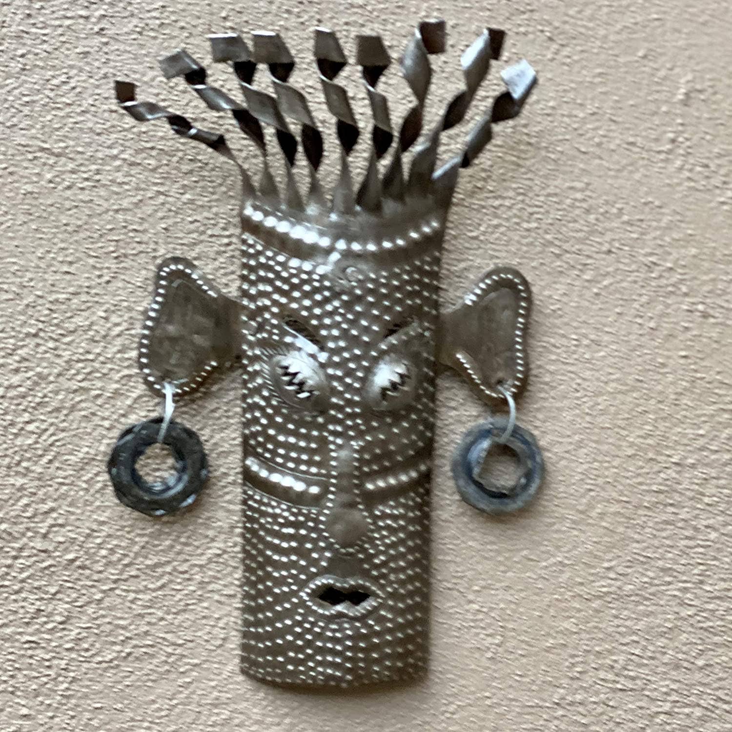 Tiki Masks, Tropical Wall Décor, Handmade 7" x 11.5"
