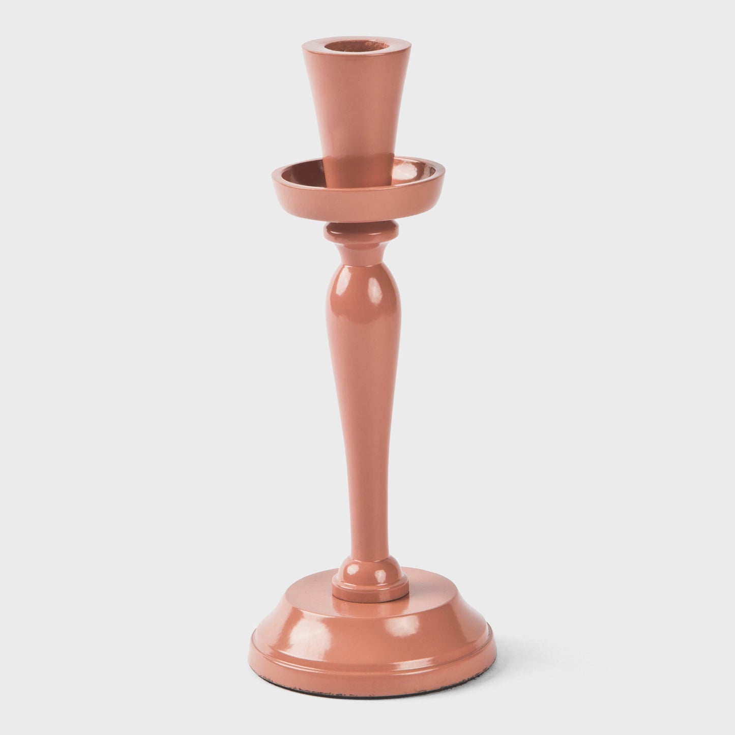 Solene Pink Aluminum Candlestick